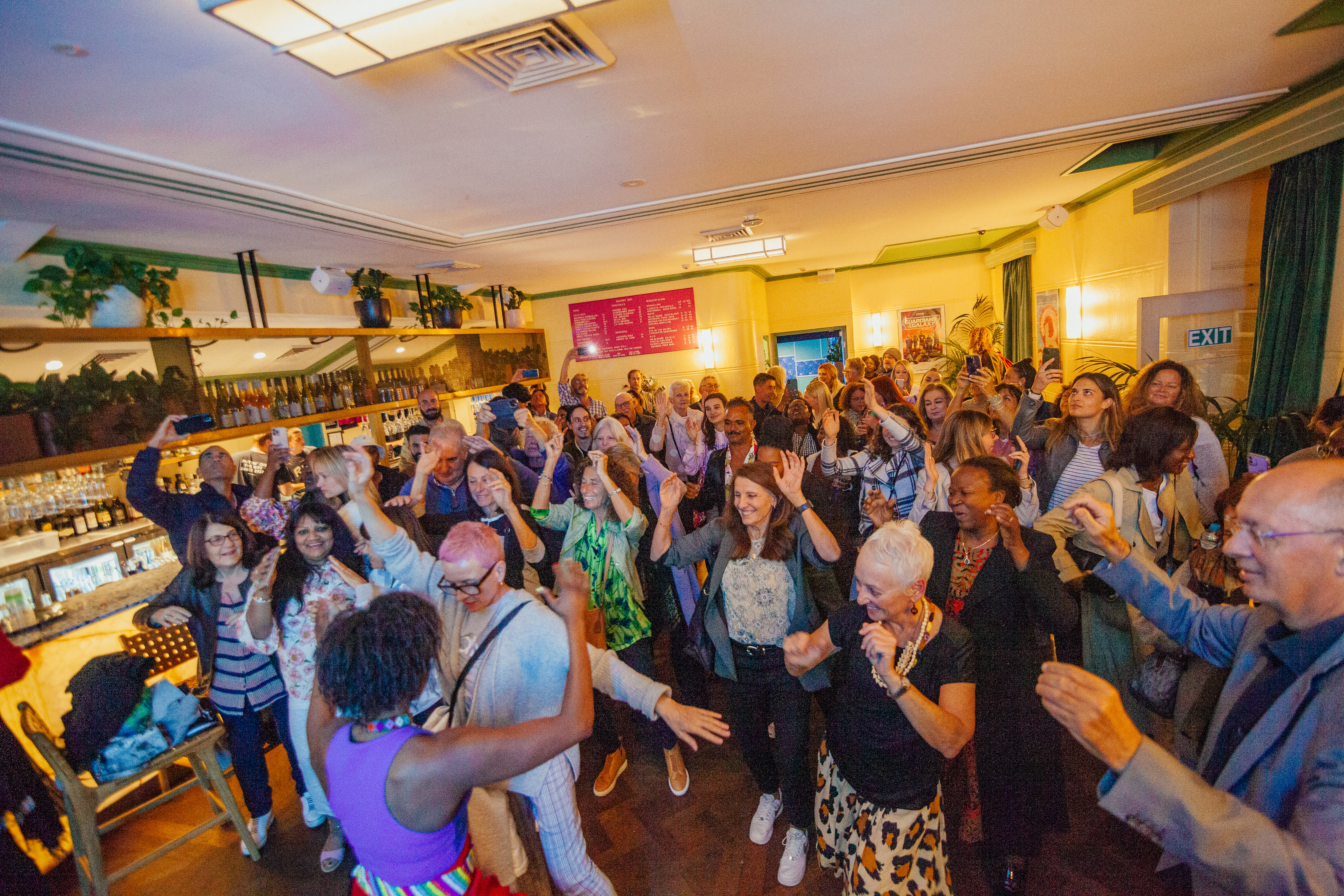 Guests dancing together at a senior dance party hosted by Anka Events
