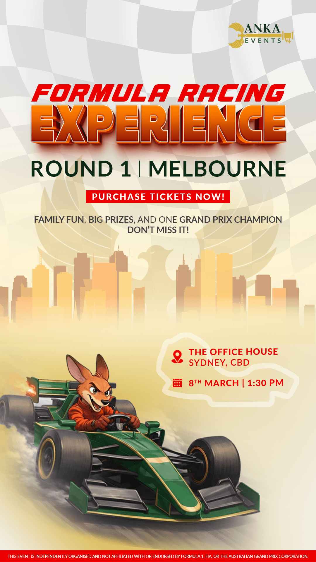 Formula Racing Experience Melbourne Round 1 event poster