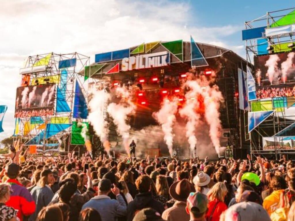 Spilt Milk Festival crowd and stage atmosphere